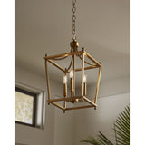 Progress Lighting Parkhurst 3-Light Brushed Bronze Traditional Lantern Medium Hanging Pendant Light