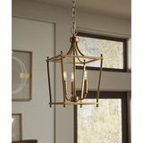 Progress Lighting Parkhurst 3-Light Brushed Bronze Traditional Lantern Medium Hanging Pendant Light