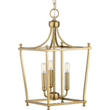 Progress Lighting Parkhurst 3-Light Brushed Bronze Traditional Lantern Medium Hanging Pendant Light