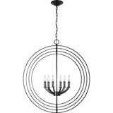 Progress Lighting Equinox 6-Light Matte Black Transitional Chandelier