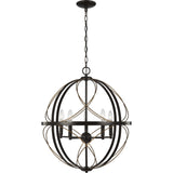 Progress Lighting Brandywine 5-Light Antique Bronze Transitional Globe Medium Hanging Pendant Light