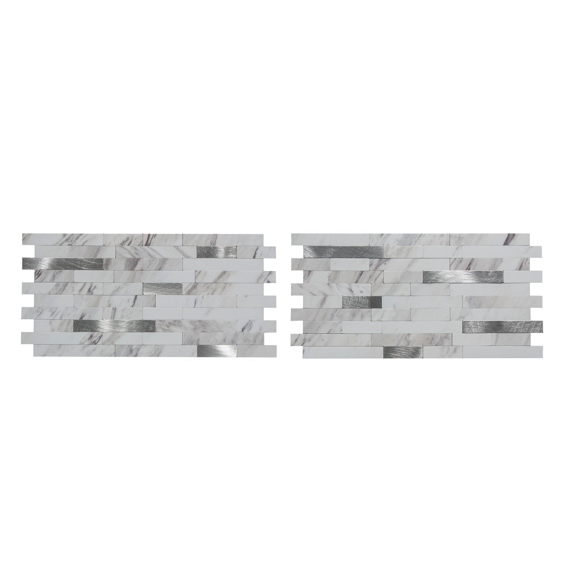 Aspect Collage Marble Shine 12-in x 12-in Multi-finish PVC Peel and stick Wall Tile product image