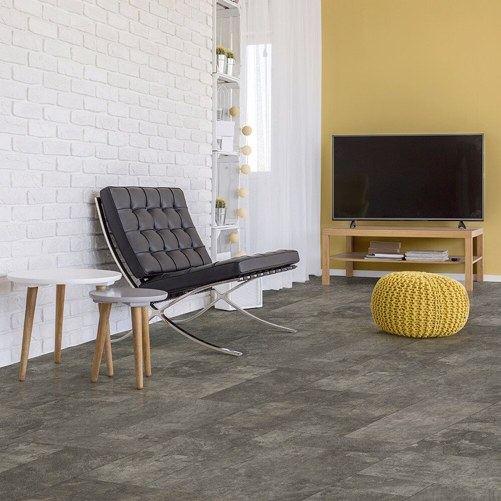Congoleum AirStep Evolution Contour 12-ft W Cut-to-Length Himalayan Dusk Stone Look Low-Gloss Finish Sheet Vinyl