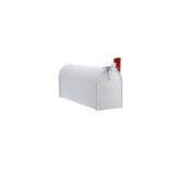 Admiral Medium, Aluminum, Post-Mount Mailbox, Textured White - Super Arbor