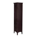 Teamson Home Glancy 15-in x 63-in x 13-in Dark Espresso Freestanding Linen Cabinet