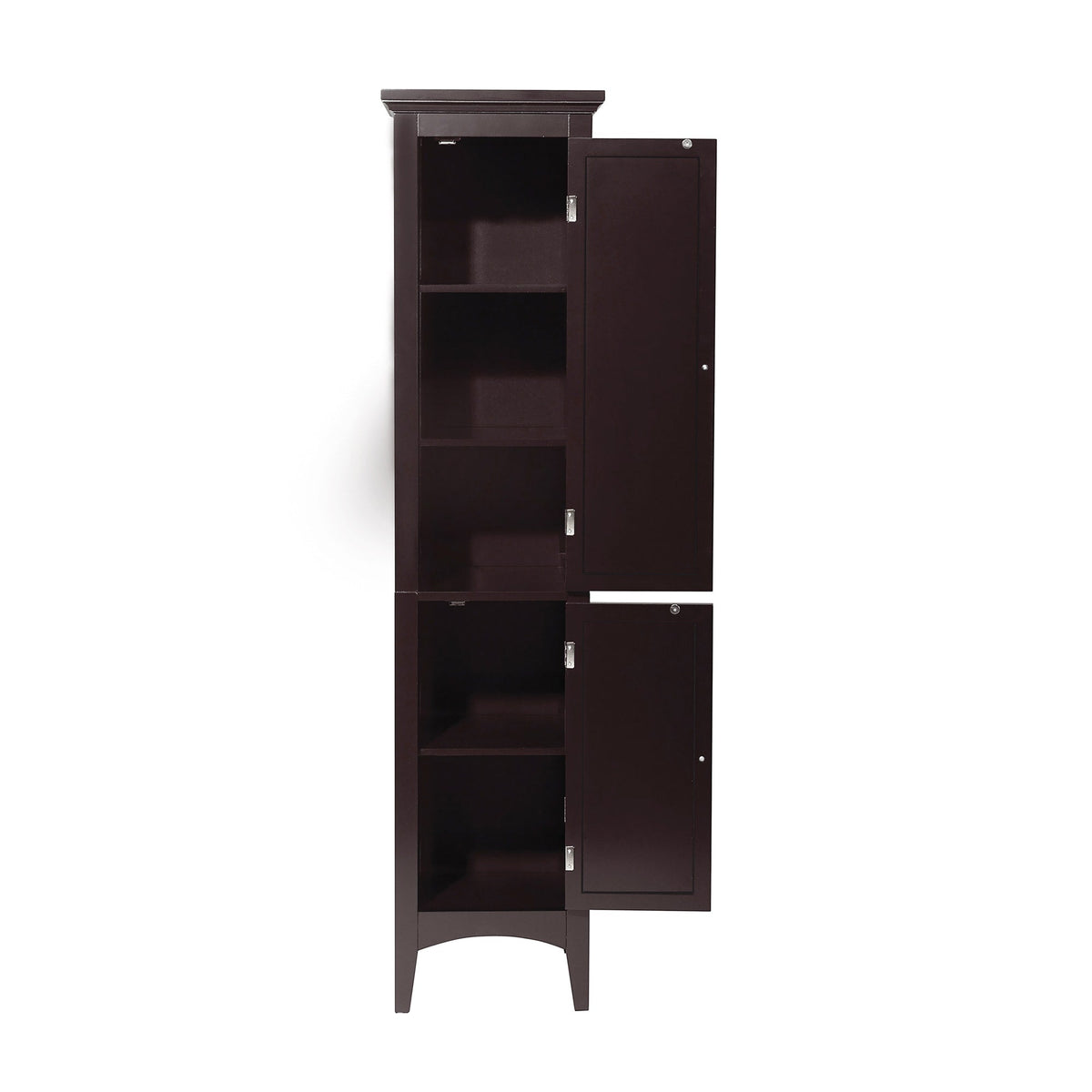 Teamson Home Glancy 15-in x 63-in x 13-in Dark Espresso Freestanding Linen Cabinet
