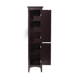 Teamson Home Glancy 15-in x 63-in x 13-in Dark Espresso Freestanding Linen Cabinet