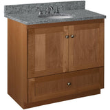 Shaker 42 in. W x 21 in. D x 34.5 in. H Vanity Cabinet Only in Natural Alder - Super Arbor