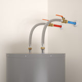 SharkBite 18-in L 3/4-in Push-to-Connect x 3/4-in FIP Braided Stainless Steel Water Heater Connector with Ball Valve
