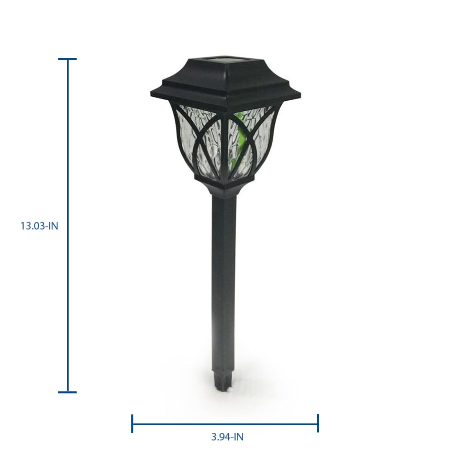 Portfolio 4X Brighter 4.8-Lumen Black Solar Integrated LED Path Light, 3500K