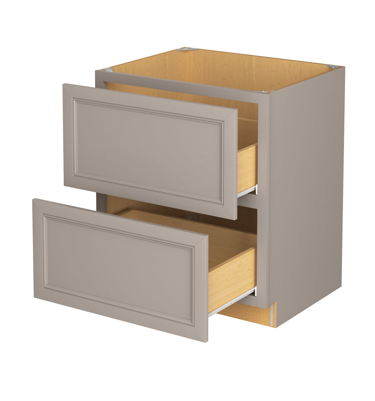 Diamond NOW Wintucket 30-in W x 35-in H x 23.75-in D Cloud Gray 2-Drawers Base Fully Assembled Cabinet (Recessed Panel Style)