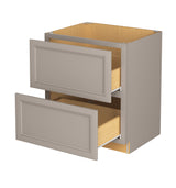 Diamond NOW Wintucket 30-in W x 35-in H x 23.75-in D Cloud Gray 2-Drawers Base Fully Assembled Cabinet (Recessed Panel Style)
