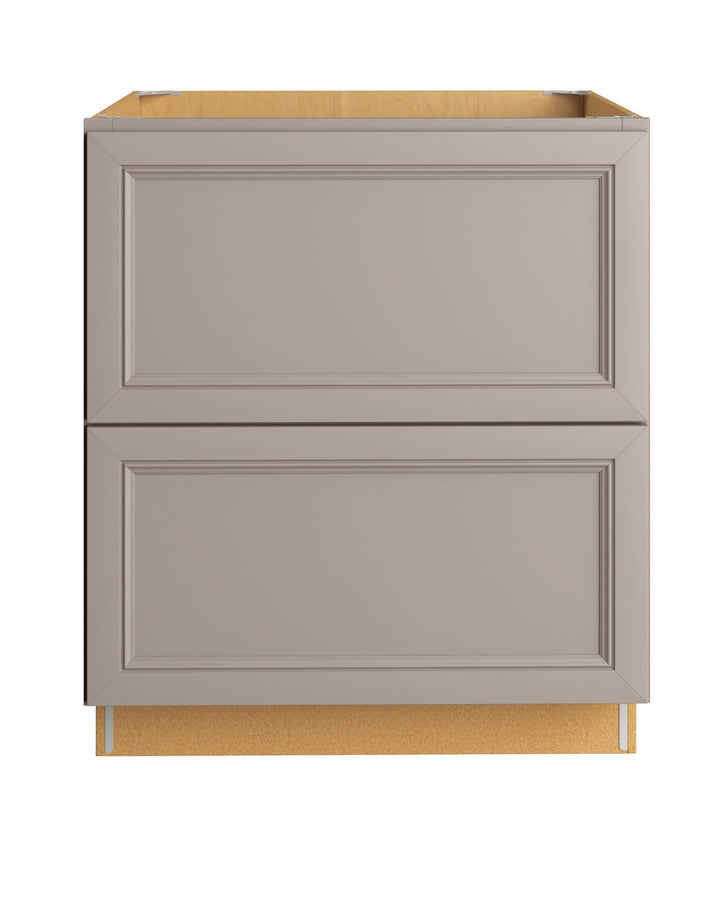 Diamond NOW Wintucket 30-in W x 35-in H x 23.75-in D Cloud Gray 2-Drawers Base Fully Assembled Cabinet (Recessed Panel Style)