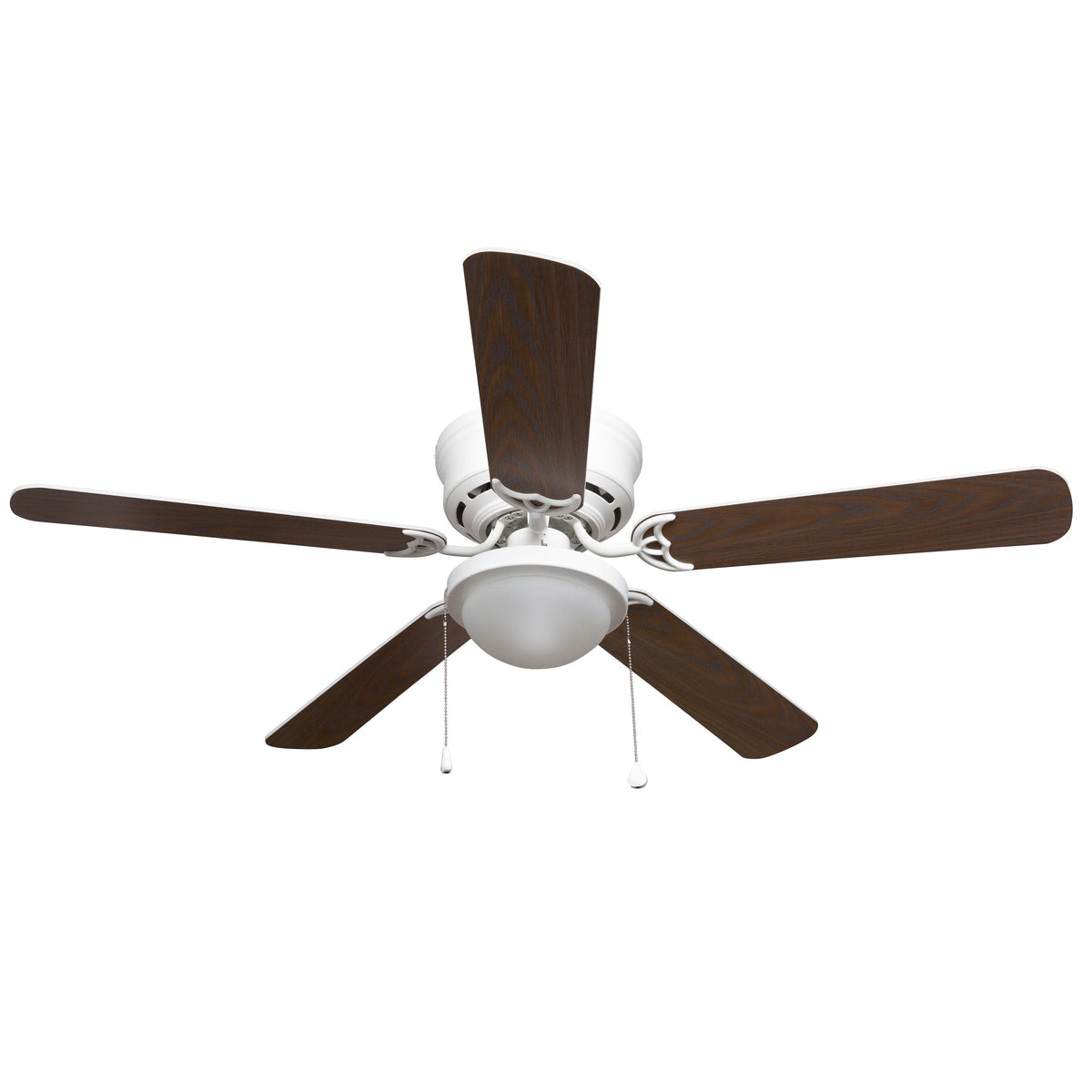 Harbor Breeze Armitage Builder Series 52-in White LED Indoor Flush Mount Ceiling Fan with Light Kit, 5-Blade