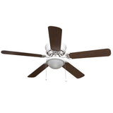 Harbor Breeze Armitage Builder Series 52-in White LED Indoor Flush Mount Ceiling Fan with Light Kit, 5-Blade