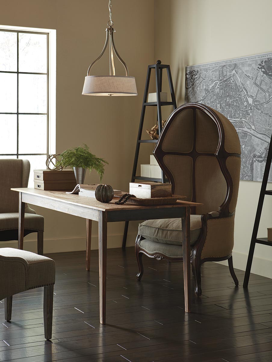 Progress Lighting Arden 3-Light Brushed Nickel Transitional Drum Medium Hanging Pendant Light