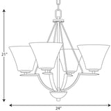 Progress Lighting Bravo 4-Light Antique Bronze Transitional Chandelier