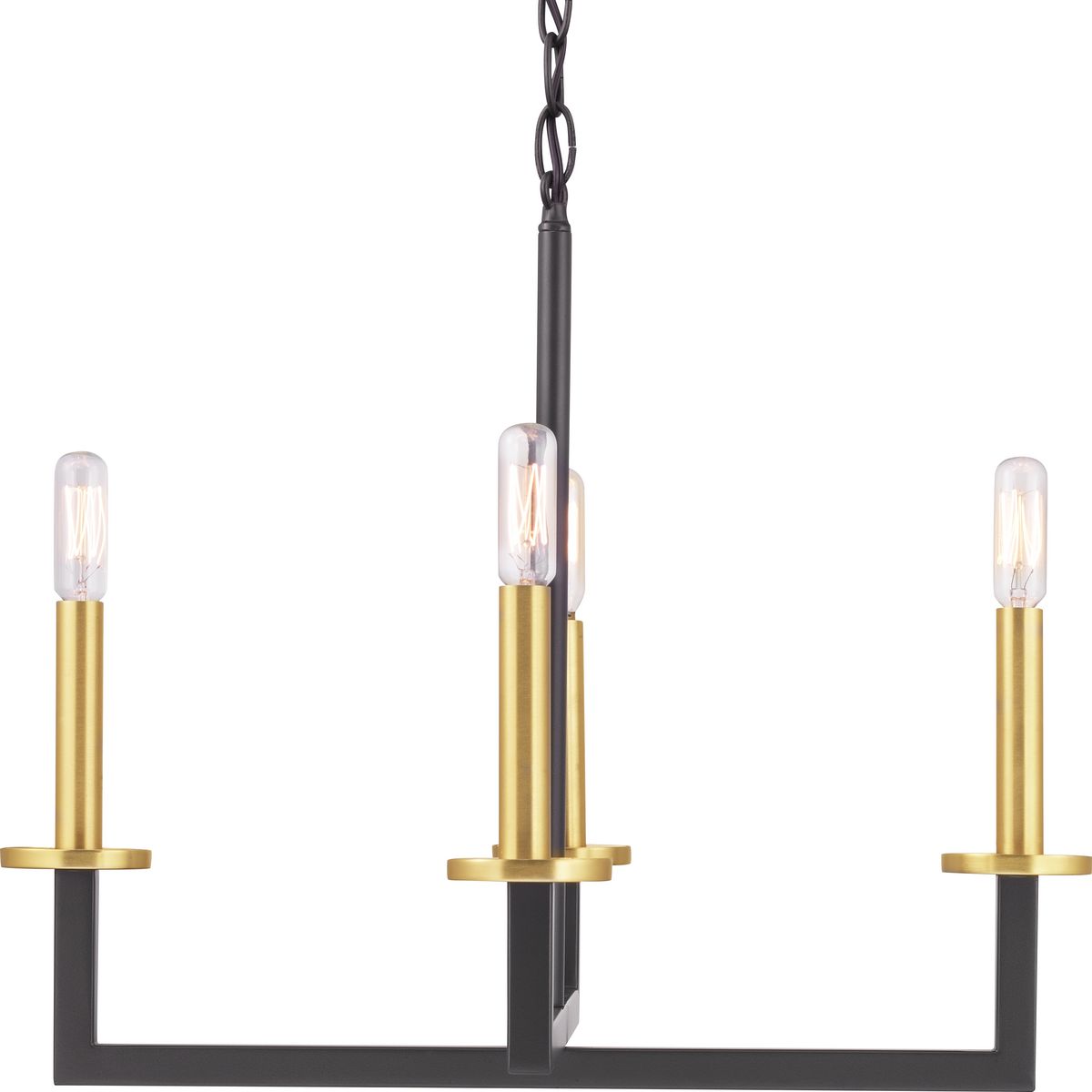 Progress Lighting Blakely 4-Light Black Modern/Contemporary Chandelier