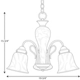 Progress Lighting Bedford 3-Light Brushed Nickel Transitional Chandelier