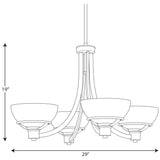 Progress Lighting Domain 4-Light Black Industrial Chandelier