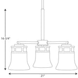 Progress Lighting Cascadia 3-Light Antique Bronze Transitional Chandelier