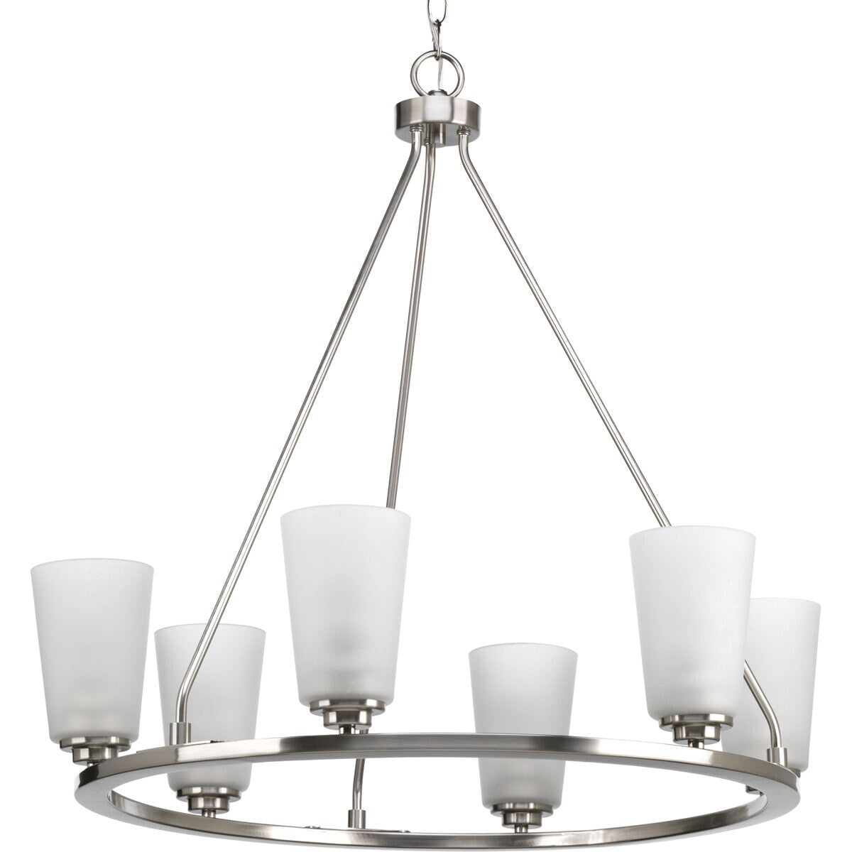Progress Lighting Debut 6-Light Brushed Nickel Farmhouse Chandelier