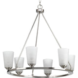 Progress Lighting Debut 6-Light Brushed Nickel Farmhouse Chandelier