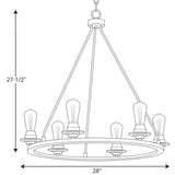 Progress Lighting Debut 6-Light Brushed Nickel Farmhouse Chandelier