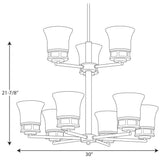 Progress Lighting Cascadia 9-Light Antique Bronze Coastal Chandelier