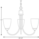 Progress Lighting Gather 3-Light Brushed Nickel Transitional Chandelier