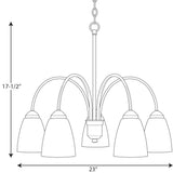 Progress Lighting Gather 5-Light Brushed Gray Modern/Contemporary Chandelier