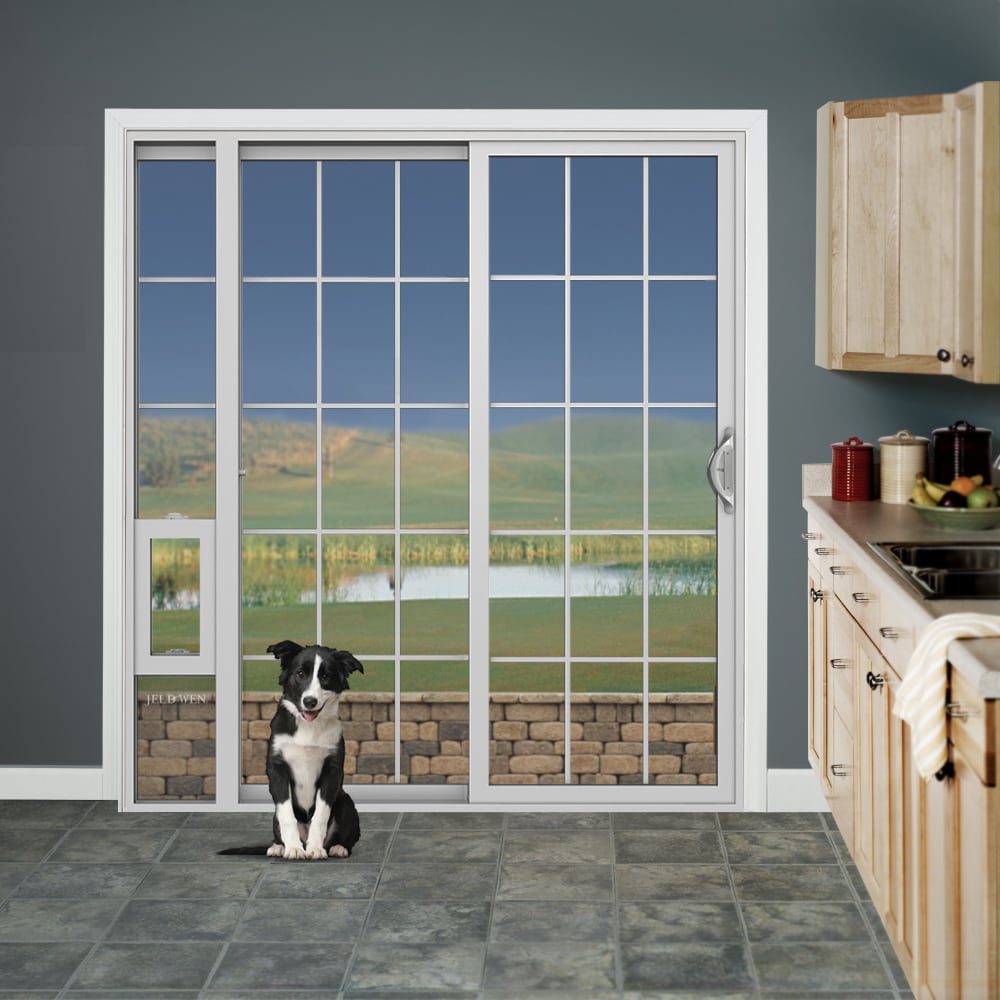 JELD-WEN 72-in x 80-in Vinyl Sliding, Left-hand sliding – additional view 6
