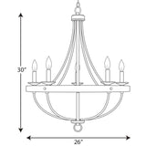 Progress Lighting Gulliver 5-Light Black Coastal Chandelier