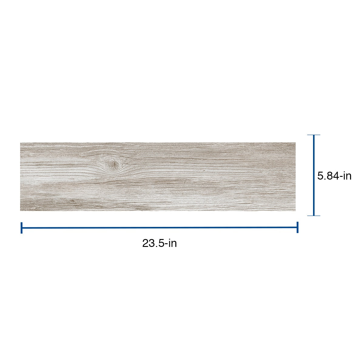 Style Selections Woods Vintage Gray 6-in x 24-in Porcelain Wood Look Floor Tile (Common: 6-in x 24-in; Actual: 5.84-in x 23.5-in)