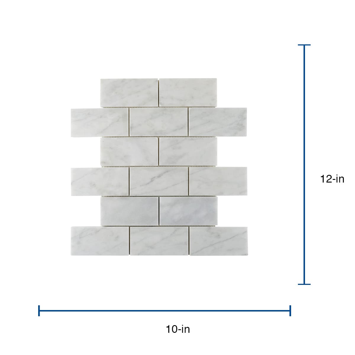 Satori Venatino 10-in x 12-in Polished Natural Stone Subway Mosaic Wall Tile (0.83-sq. ft/ Piece)
