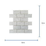 Satori Venatino 10-in x 12-in Polished Natural Stone Subway Mosaic Wall Tile (0.83-sq. ft/ Piece)