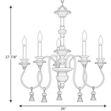 Progress Lighting Bergamo 5-Light Bronze Rustic Chandelier