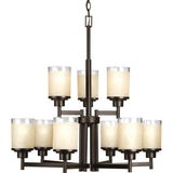 Progress Lighting Alexa 9-Light Antique Bronze Modern/Contemporary Chandelier