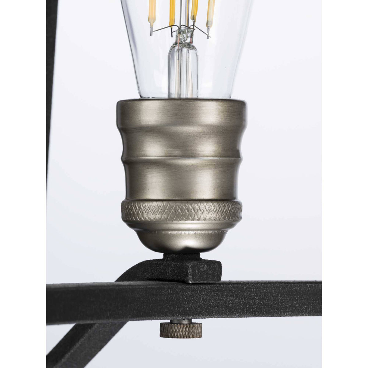 Progress Lighting Foster 6-Light Black Farmhouse Chandelier
