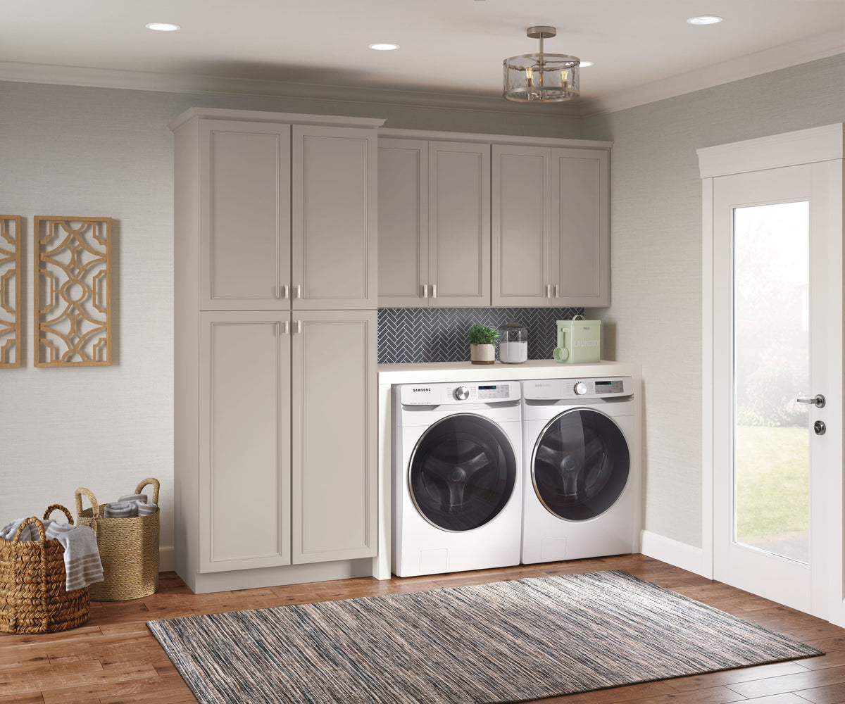 Diamond NOW Wintucket 36-in W x 35-in H x 23.75-in D TrueColor Cloud Gray Sink Base Cabinet, Fully Assembled