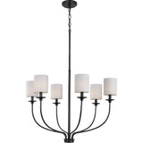 Progress Lighting Bonita 6-Light Matte Black Transitional Chandelier