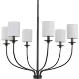 Progress Lighting Bonita 6-Light Matte Black Transitional Chandelier