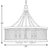 Progress Lighting Austelle 5-Light Gray Farmhouse Chandelier