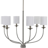 Progress Lighting Bonita 6-Light Brushed Nickel Transitional Chandelier