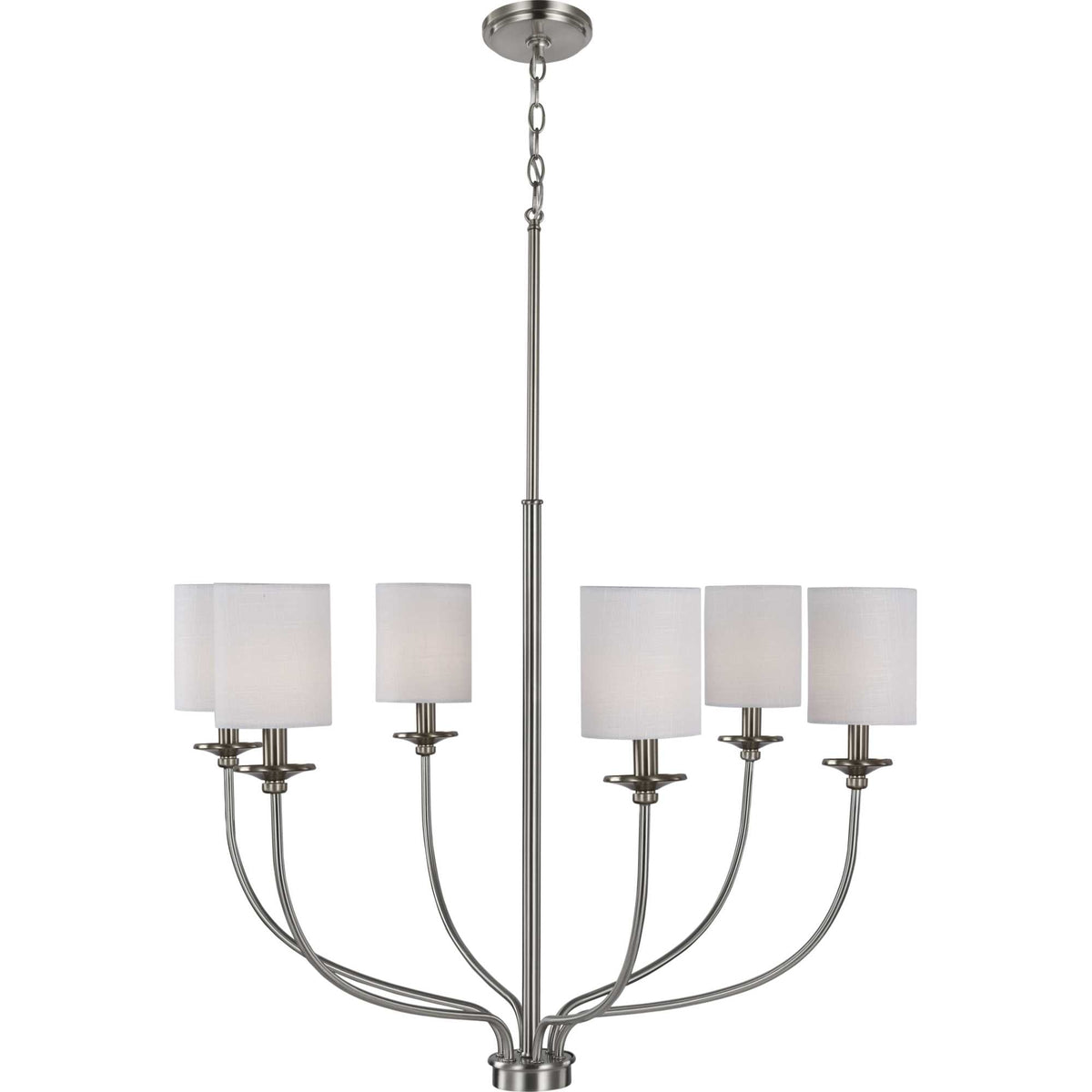 Progress Lighting Bonita 6-Light Brushed Nickel Transitional Chandelier