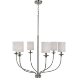 Progress Lighting Bonita 6-Light Brushed Nickel Transitional Chandelier