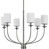 Progress Lighting Bonita 6-Light Brushed Nickel Transitional Chandelier