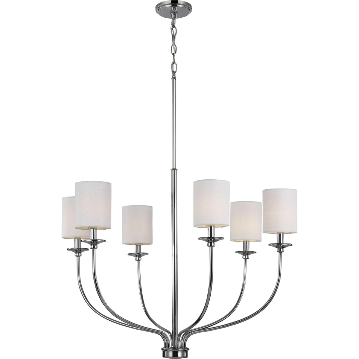 Progress Lighting Bonita 6-Light Polished Chrome Traditional Chandelier