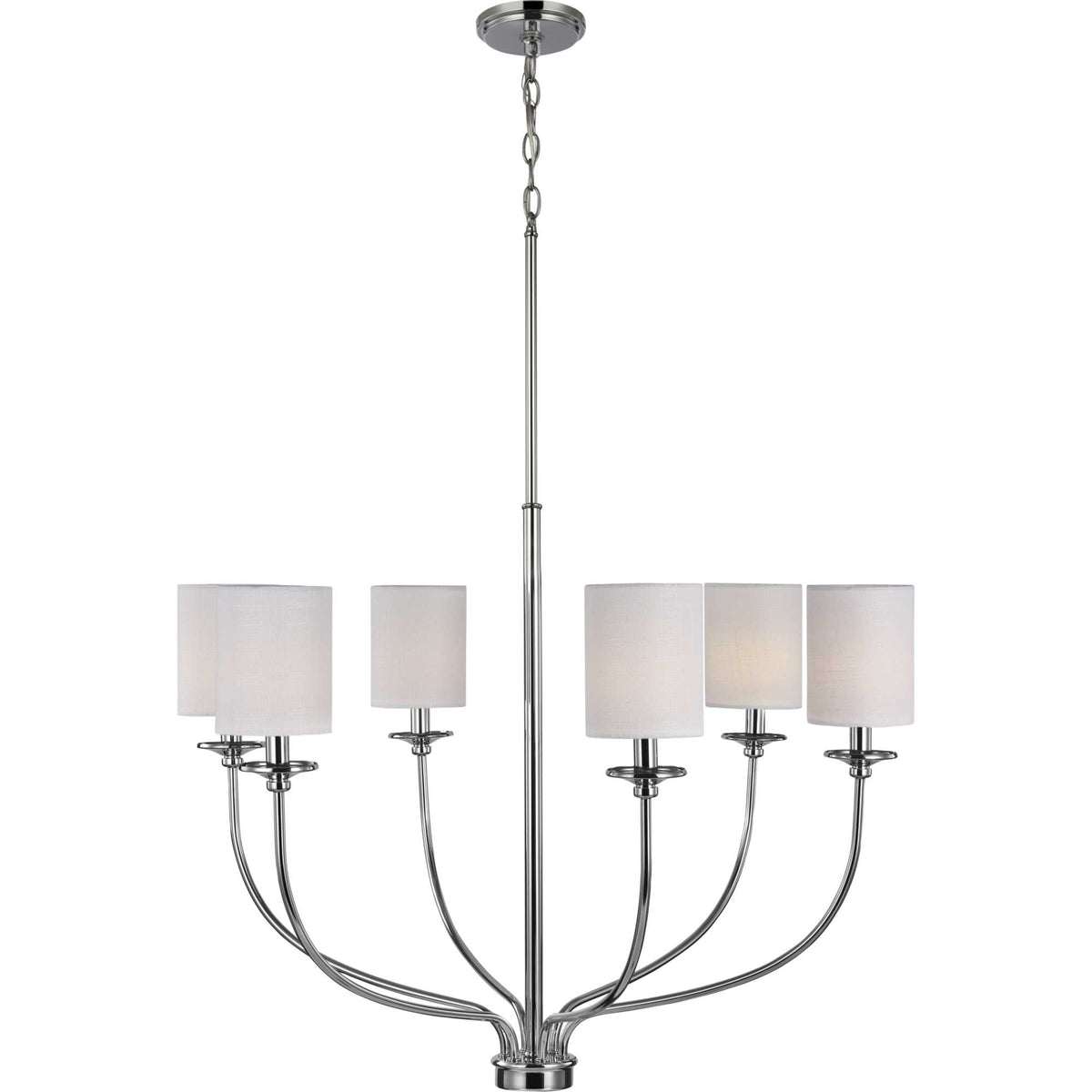 Progress Lighting Bonita 6-Light Polished Chrome Traditional Chandelier