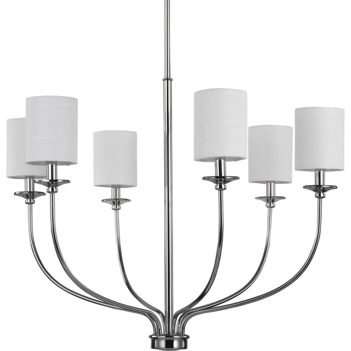 Progress Lighting Bonita 6-Light Polished Chrome Traditional Chandelier